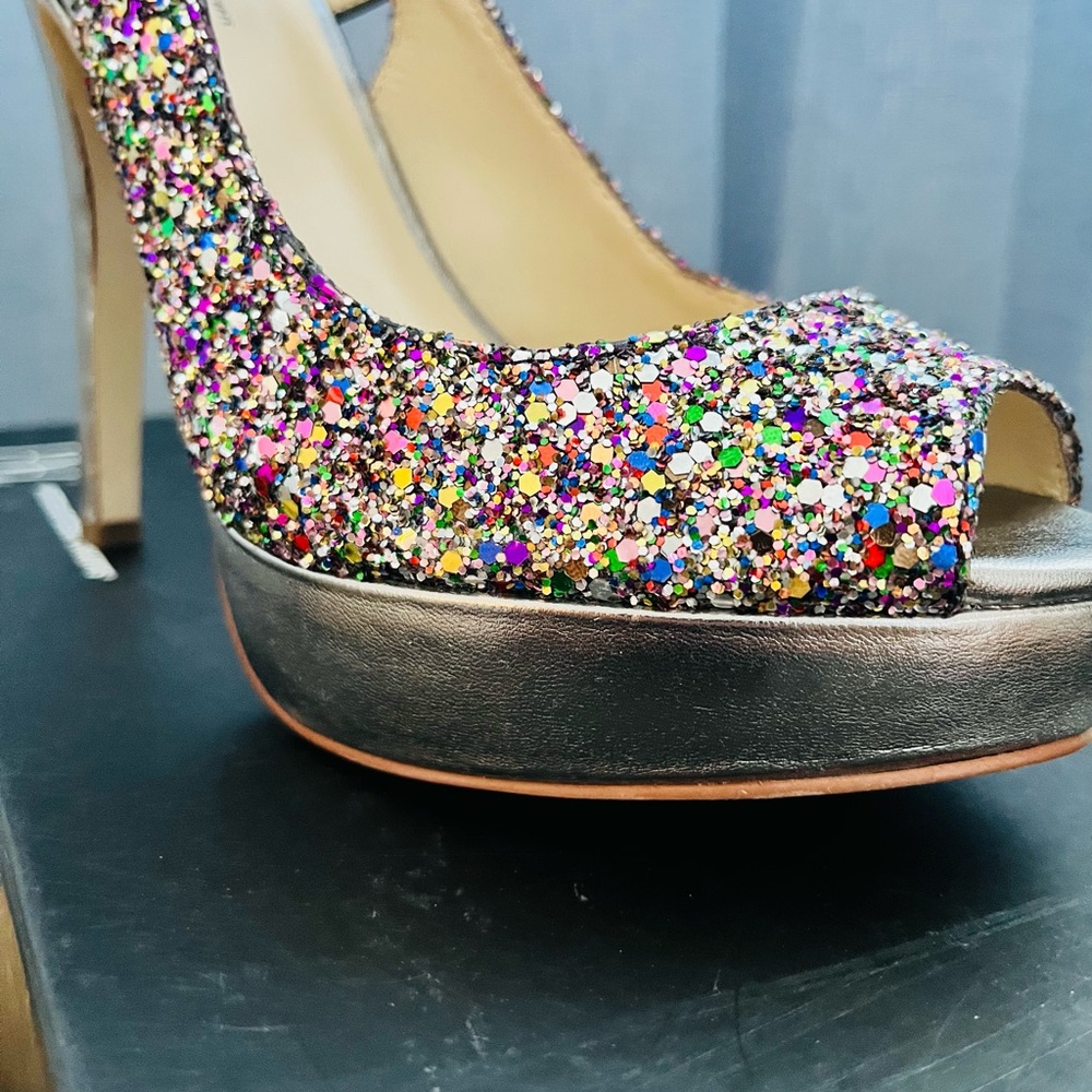 Glitter Multicolor Platform Heels - image 7